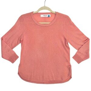 Sparrow Anthropologie Sz M Cashmere Pullover Sweater Pink EUC Quiet Luxury